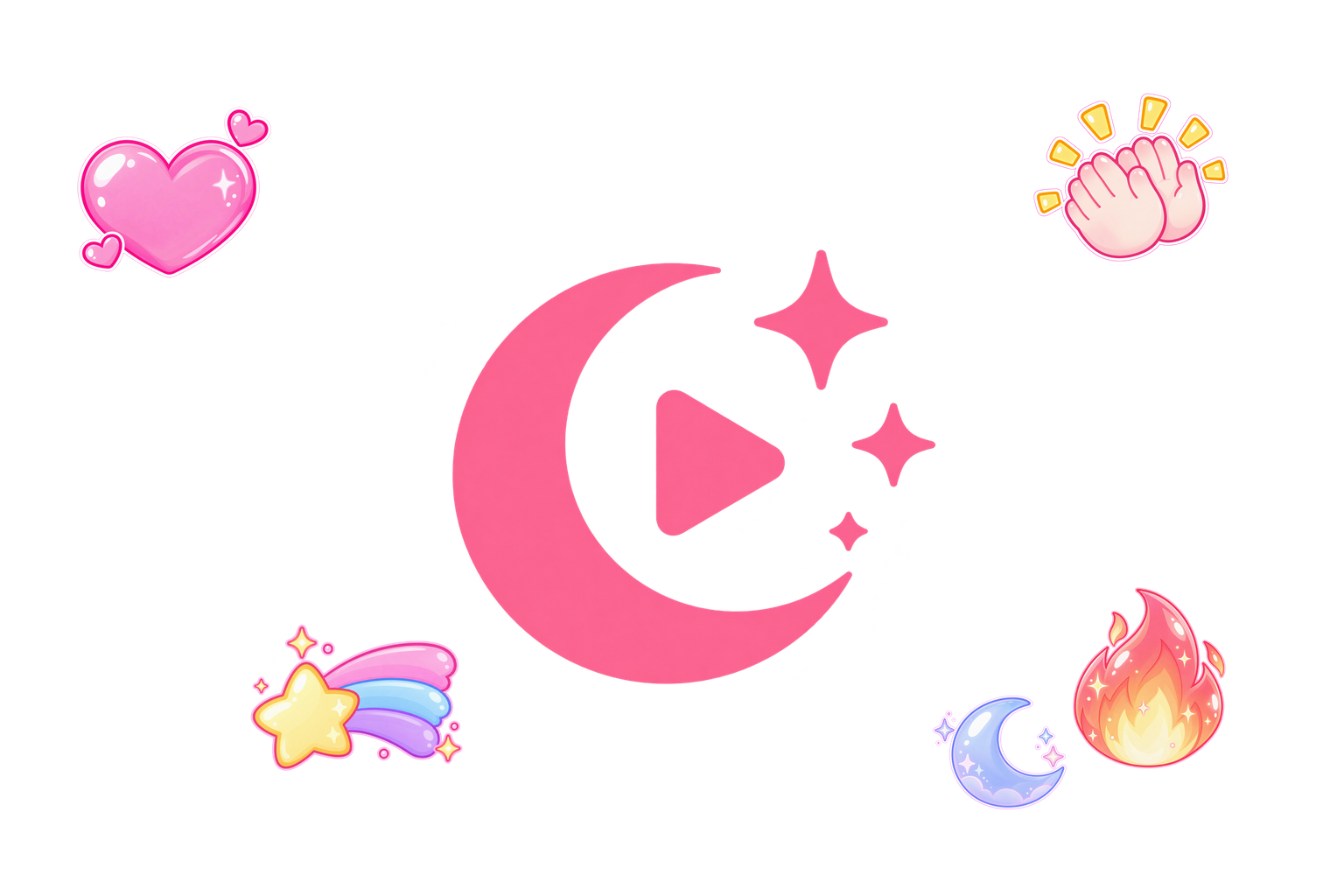 メモリアLIVEの公式ロゴと配信リアクションスタンプ
